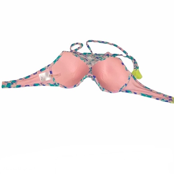 Shade & Shore Pink Mesh Bikini Top 34D - Picture 3 of 15